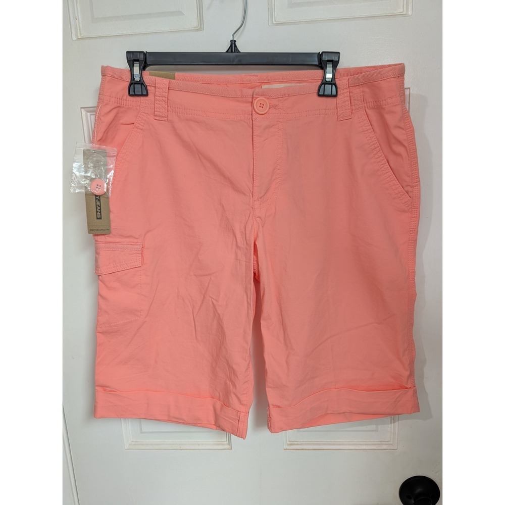 DKNY Jean Women Pink Cargo Bermuda Short Size :10
